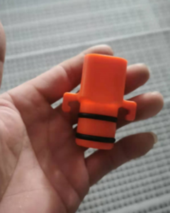 Transition piece orange,regulator DTY1301 to squarepipe 22mm